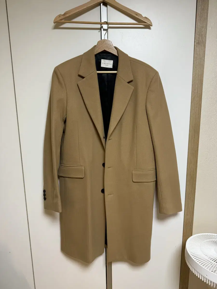 [L] 산드로 SANDRO 카멜색 체스터필드 코트