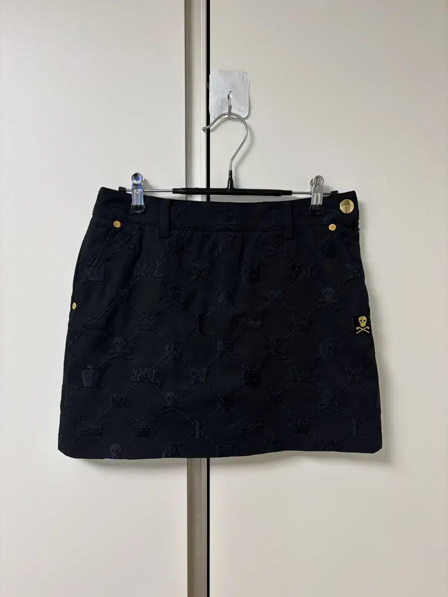 New Product Grade) Mark & Lora Golf Multi-Embroidery Skirt M/27-28/Black