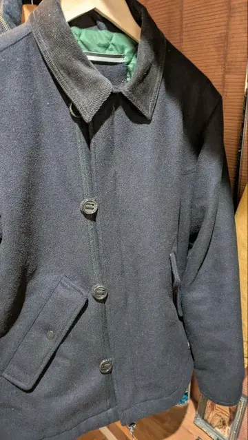 RVCA 블랙 울 피코트