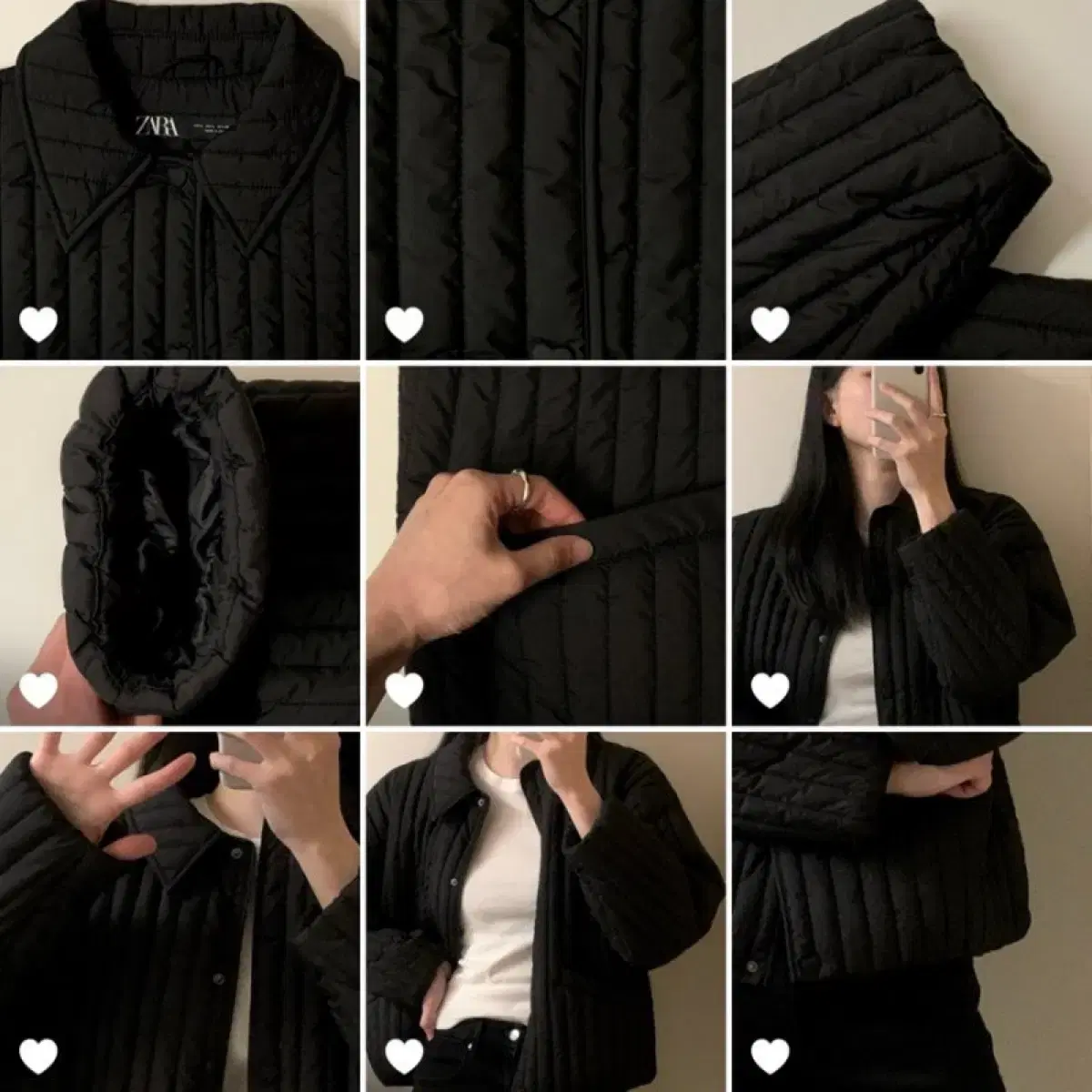 ★ZARA★Heart Button Padded Jumper★Black 3046/533/800 ZARA | 자라 Zara Heart Button Padded Jumper on Bunjang