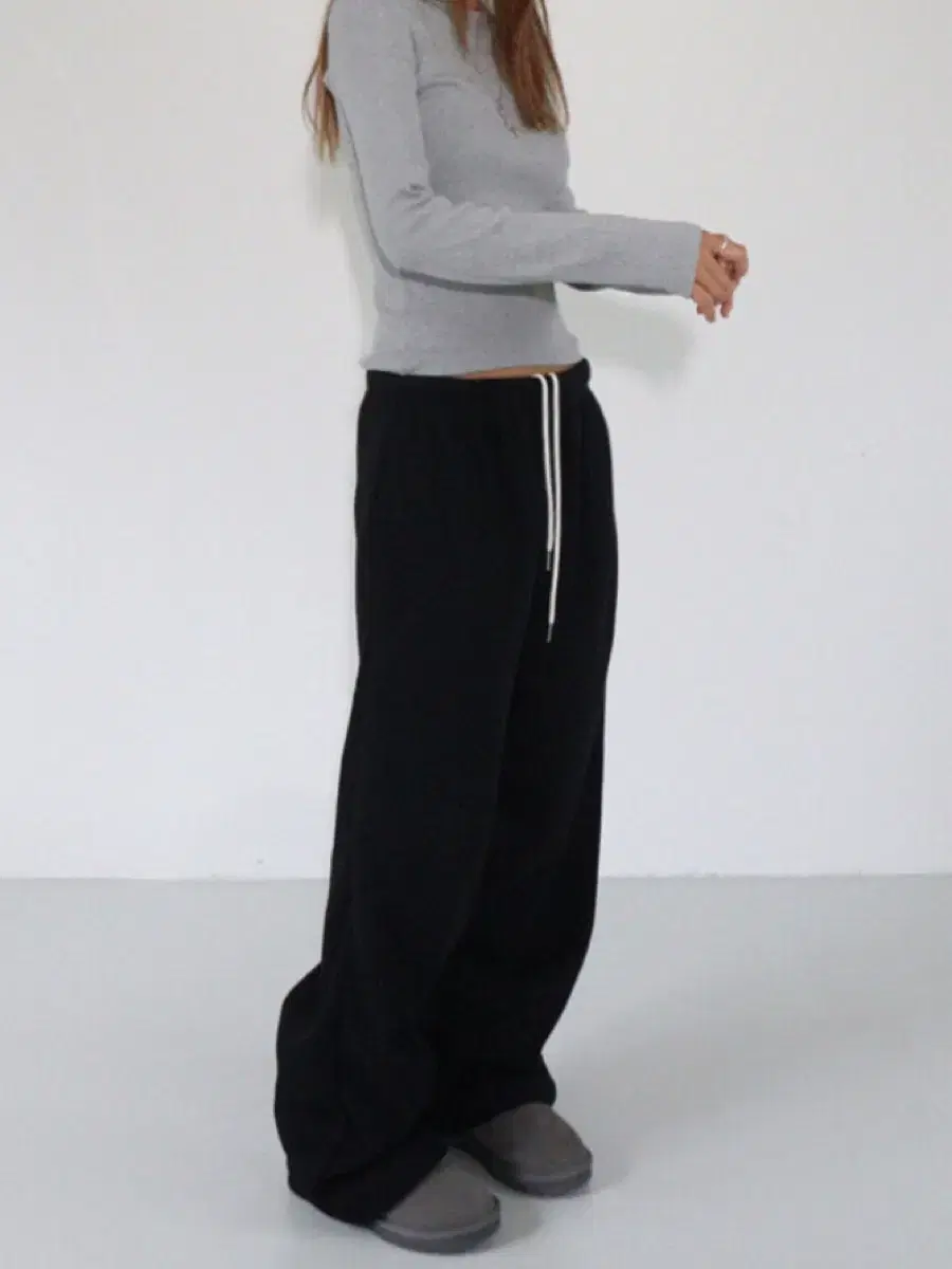 올슨 니트바지 트레이닝 조거팬츠 knit ribbed wide pants