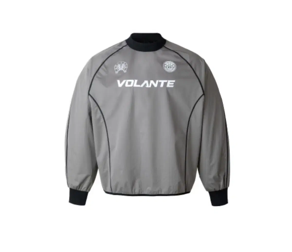 We are selling 3 sizes of Volante windbreaker one-piece sweatshirts.