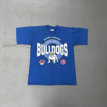 80년대 NSW BULLDOGS 데드스톡 티셔츠 파란색 남성용