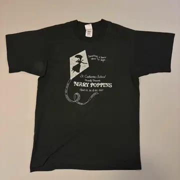 90년대 빈티지 MARY POPPINS 티셔츠 M사이즈 블랙