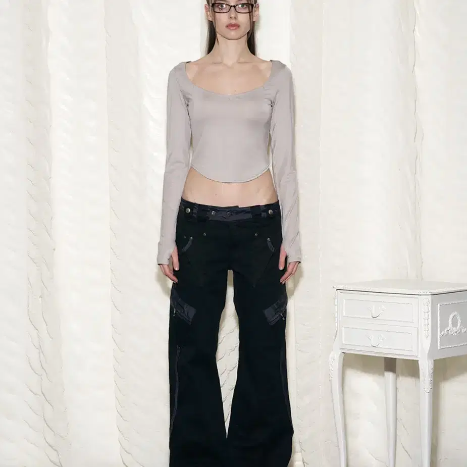 PLEASENOFOLLOW ■ Camilla Side Pocket Pants PLEASENOFALLOW Camilla Side Pocket Pants Khaki #플리즈노