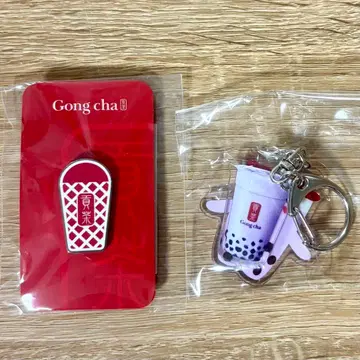 곤차 키링 및 핀 배지 세트