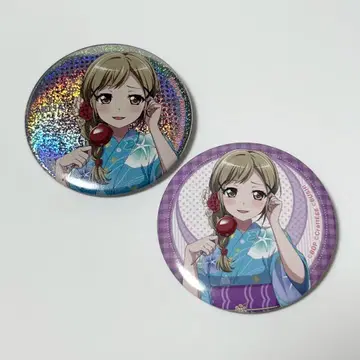 뱅드림 이치가야 아리사키 유카타 홀로그램 보통 캔뱃지