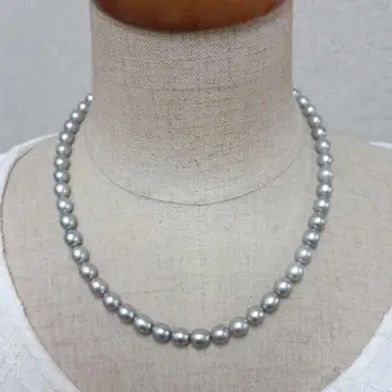 담수 진주 목걸이 silver