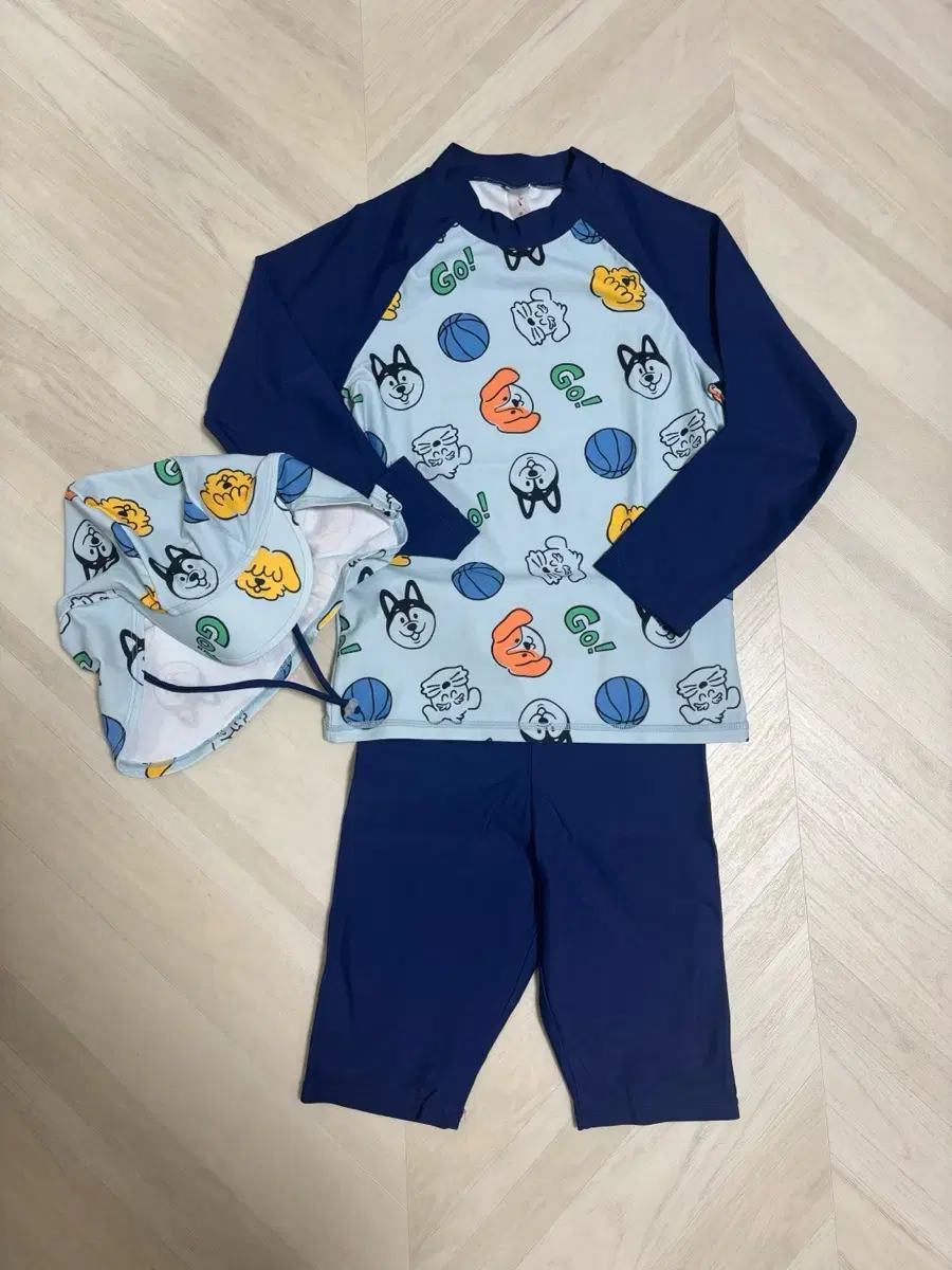 jay -branded kids' swimwear set (I Love )