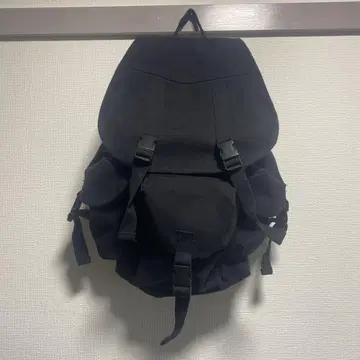 로스코 블랙 캔버스 백팩