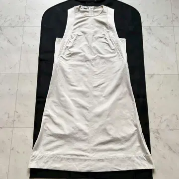 브루넬로 쿠치넬리 스티치 코튼 슬리브리스 원피스