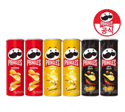 무료배송-프링글스 110g 6개(오리지날2+치즈맛2+매운맛2)