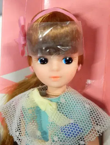 다카라 3대 리카짱 이후 페미닌 드레스 물감 패턴 스카이블루 원피스