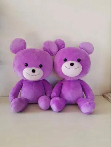 부르봉 쁘띠곰 봉제 인형 퍼플 2개 세트