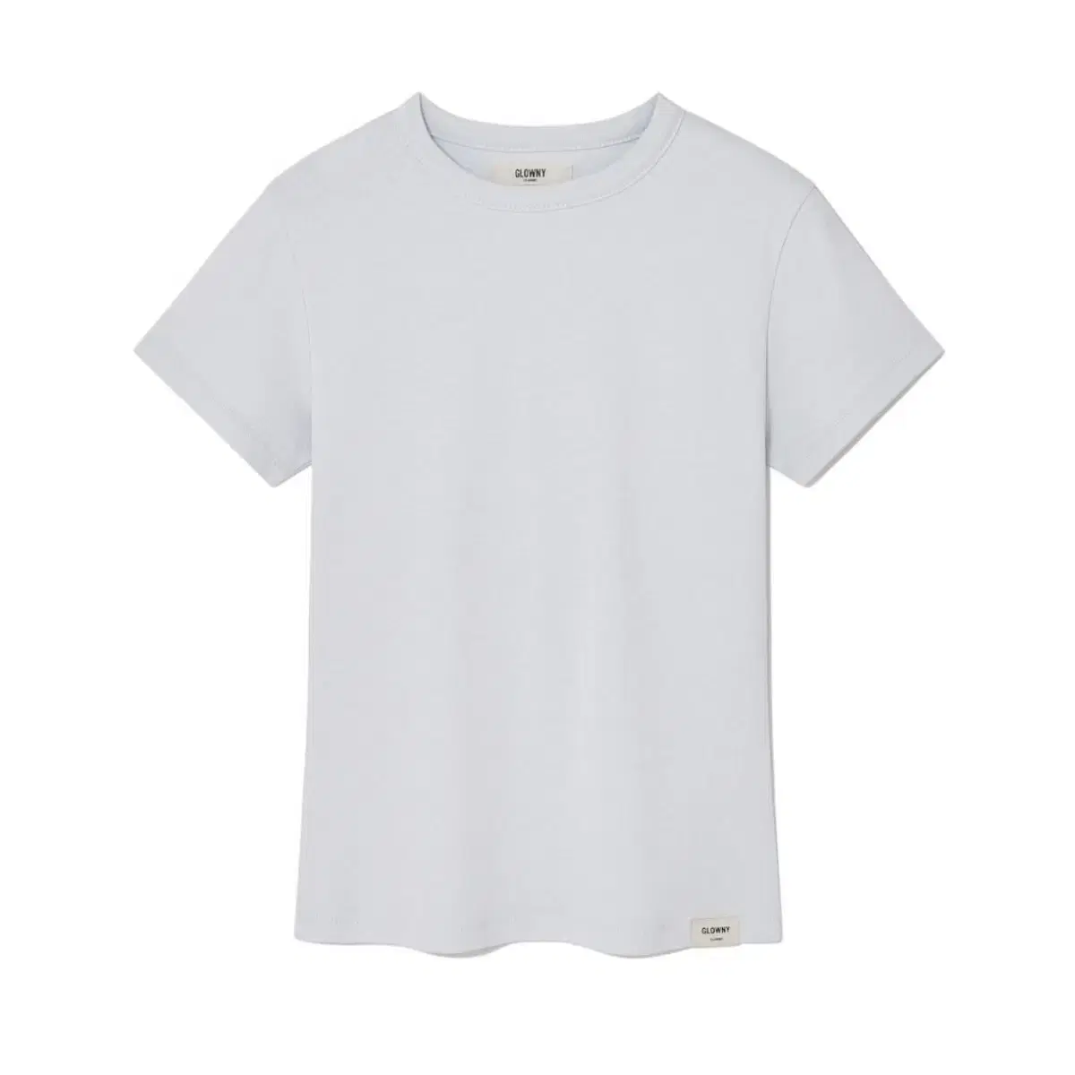 GLOWNY | 글로니 Glowny G CLASSIC RIB TEE (WHITE) on Bunjang