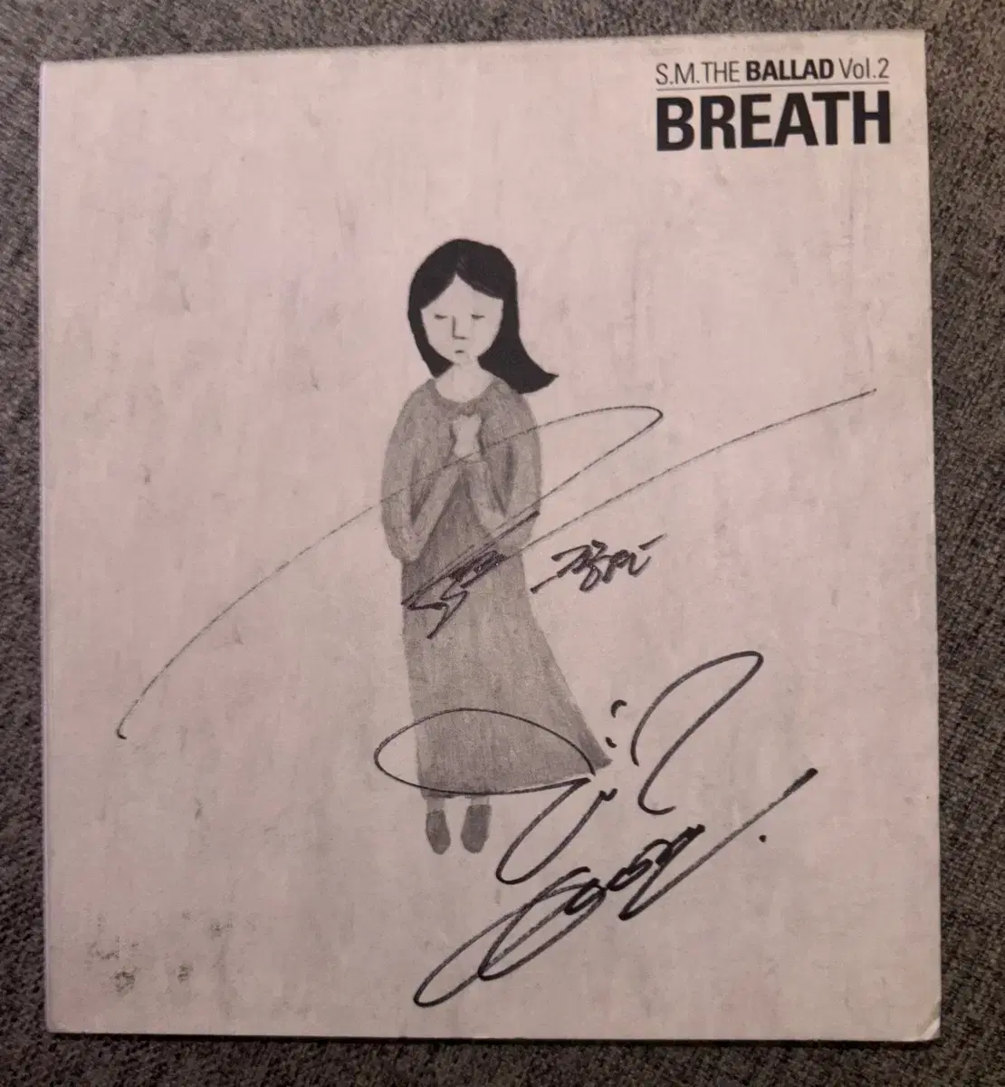 Shinee jonghyun girls generation taeyeon SM The Ballad autograph sign Non-sale album