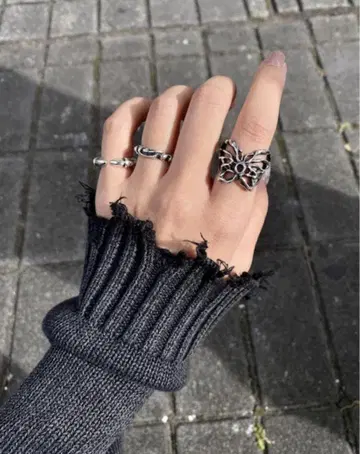 새상품 GODSIZE BUTTERFLY RING 실버 925