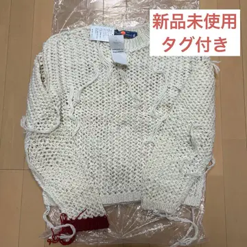 blackmeans 프린지 메쉬 니트 미사용 새상품