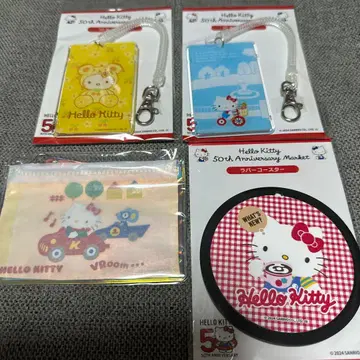 헬로키티 50주년 기념 IC 카드 케이스, 러버 코스터, 오로라 파우치