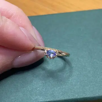 K10YG 탄자나이트 반지