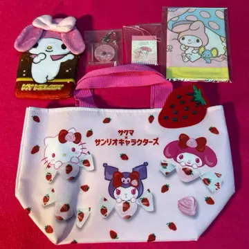 산리오 마이멜로디 이치고 토트백 핑크 파우치 굿즈 5종 세트