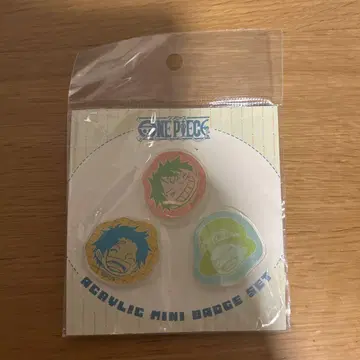 원피스 아크릴 미니 배지 3개 세트 루피 에이스 사보