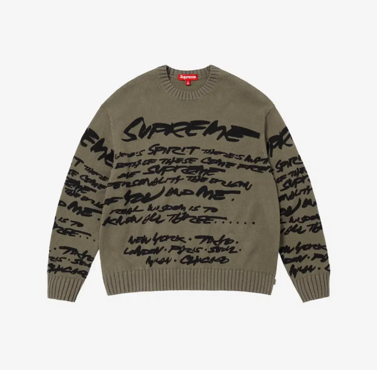 supreme 퓨추라 스웨터 니트 올리브