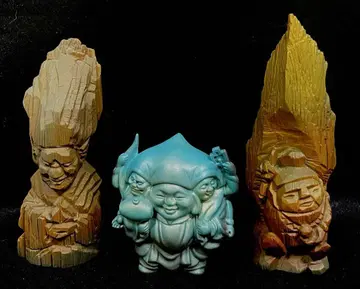 MIROCKTOY 삼면 대흑천, 전미륵불상, 호법신 세트 목조