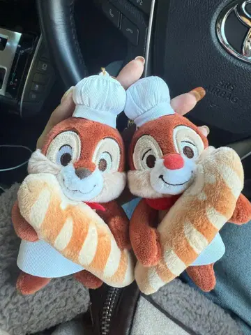 칩과 데일 봉제 인형 키링 디즈니 스토어 미키 베이커리