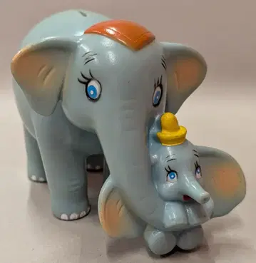 미쓰비시 은행 저금통 덤보 부모와 아이 옐로우 컬러 모자 135mm