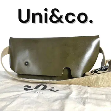 컨디션 최상 Uni&Co. 유니앤코 숄더백 카키색 수납 가방 포함
