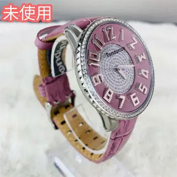 미사용 Tendence 손목시계 핑크색 미네랄 유리 TY132003