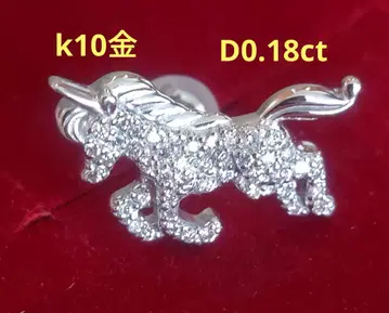 k10 금 유니콘 귀걸이 D0.18캐럿