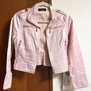 CECIL McBEE 세실 맥비 핑크 싱글 라이더 자켓