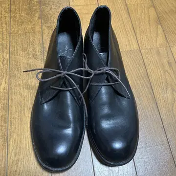 중고 블랙 가죽 처카 부츠