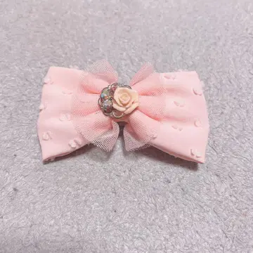 LIZLISA 핑크 로즈 장식 머리핀