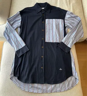 Vivien Westwood MAN 셔츠 44 스트라이프 이색 소재