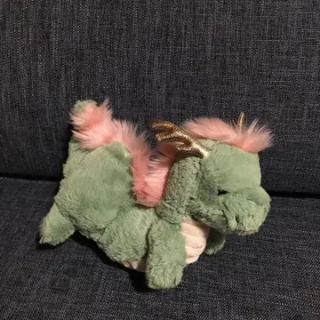 산레몬 플러피 플러피 봉제 인형 S 드래곤 그린
