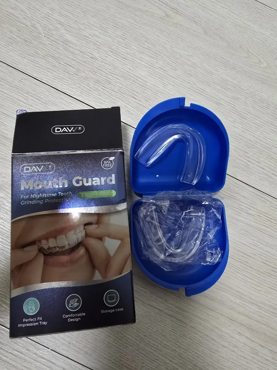 DAVV Anti-teeth-grinding Mouse Guard Small Size 2 Pieces + 1 Case Dental Cap