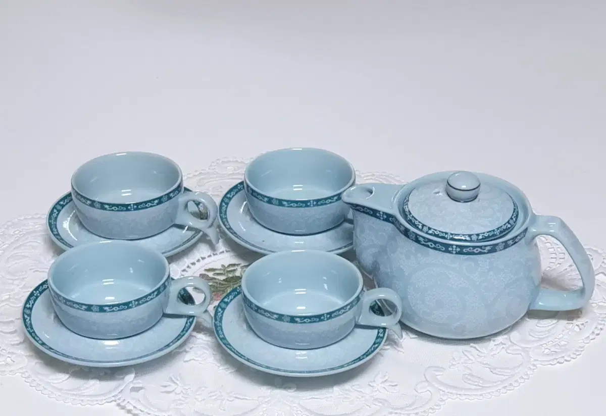 High-end tea set (vintage teacup/tea bowl/teapot/bowl/retro cup