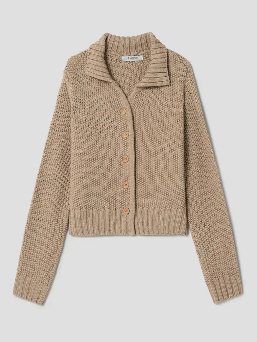 EIGHT SECONDS kara neckline cardigan beige 95(L)