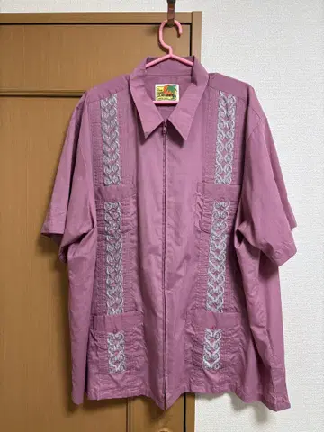 HABAND GUAYABERA 지퍼 쿠바 셔츠 하반드 90년대