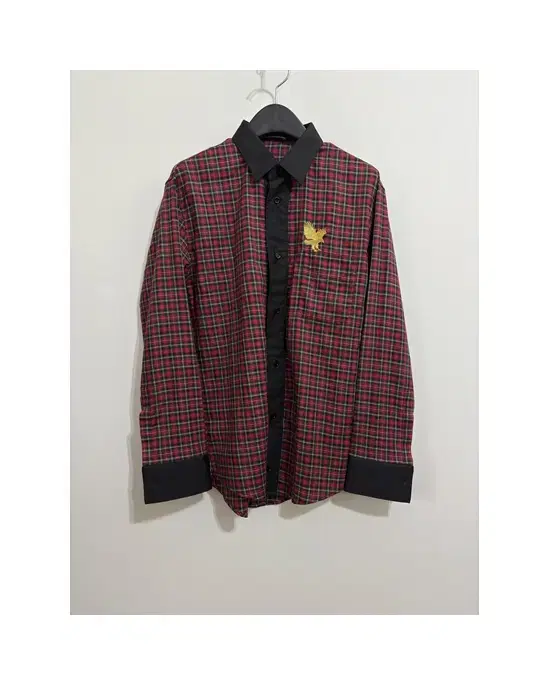 디올 / 아카이브 05FW 독수리 체크 새틴 셔츠 / 38