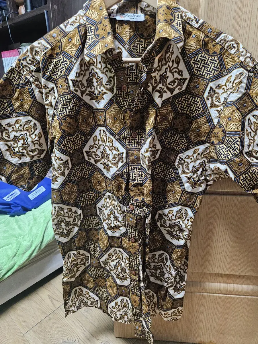 Indonesian batik top and bottom