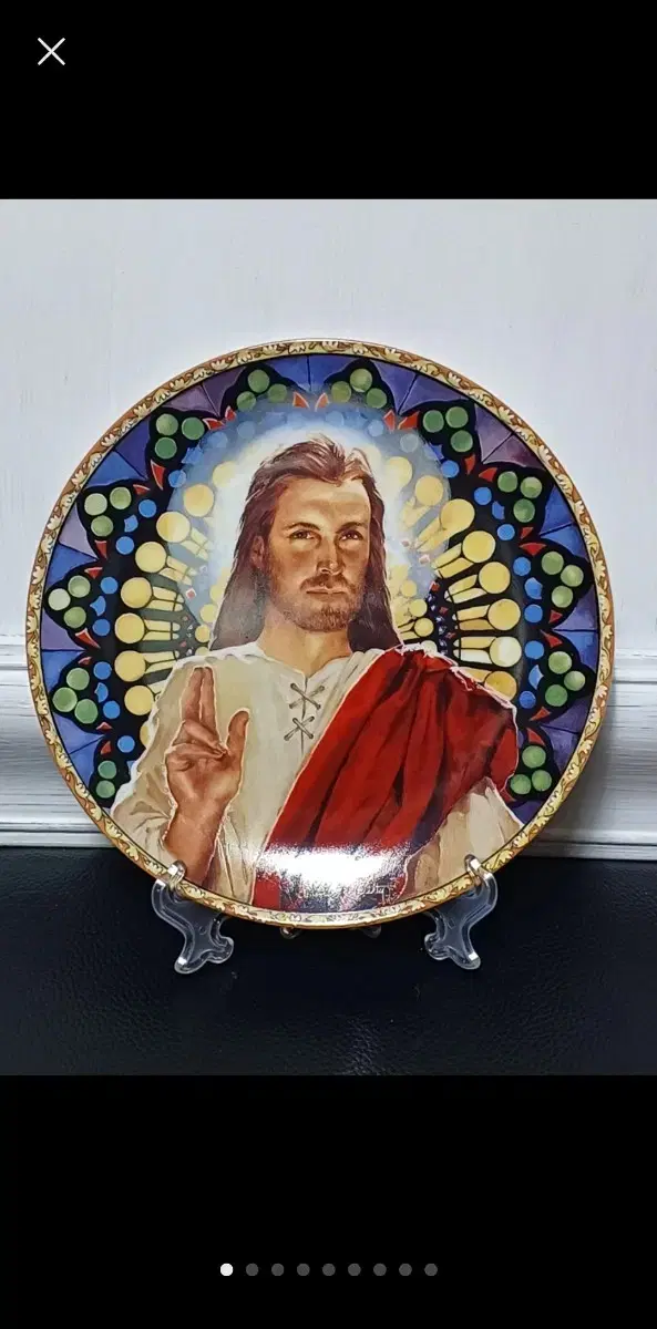 11.미국 브래덱스 예수 그리스도 도자기 접시  "The Messiah"