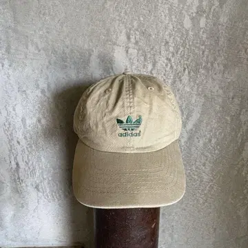 그린 자수 올드 90s 아디다스 아디다스 캡 베이지
