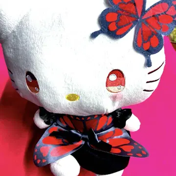산리오 헬로키티 나비 모티브 봉제 인형 약 30cm