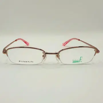 모델명 Feen 안경테 하프 림 핑크 골드 SEED 일본제