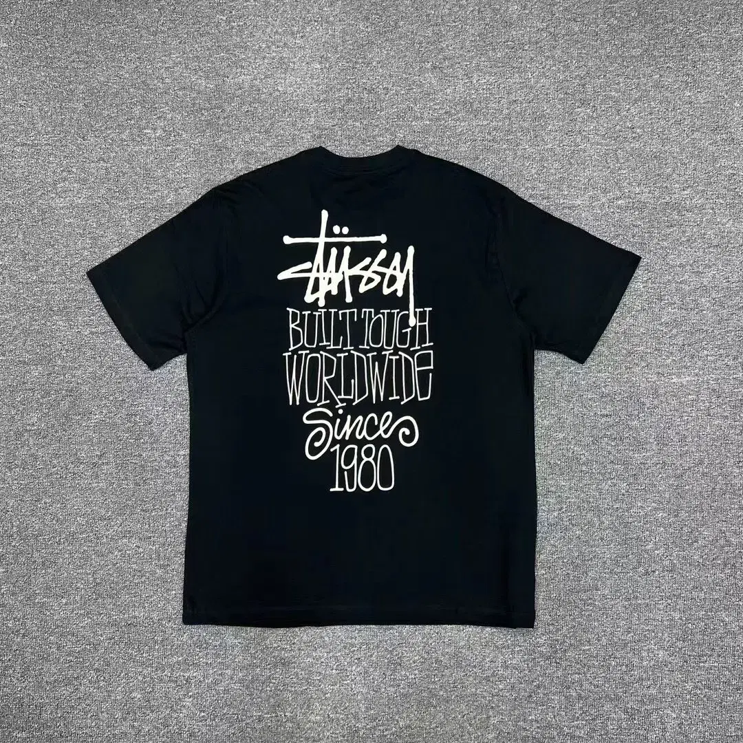스투시 Stussy 남녀공용 반팔티 티셔츠  블랙