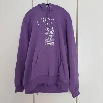 나니와단시 보라색 고토 다카하시 후드 부착 후드티